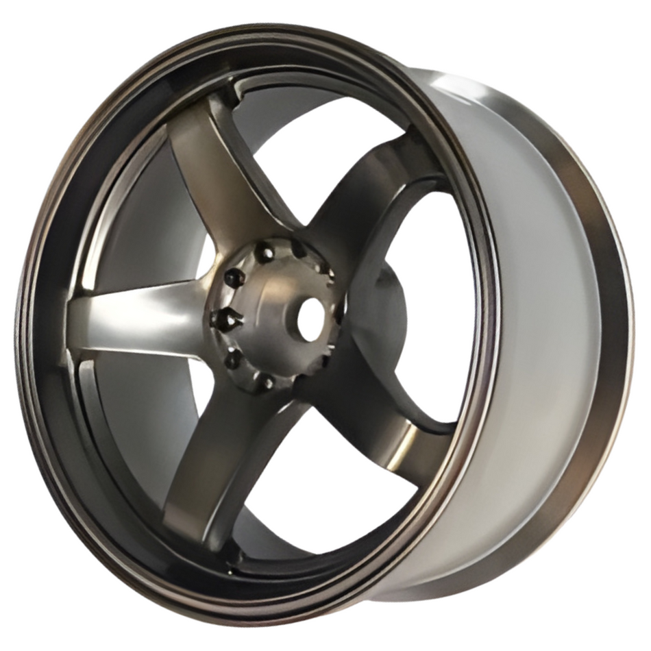 Topline N Model Ver.3 Drift Wheels Offset 6 Titanium Silver TDW-062TS