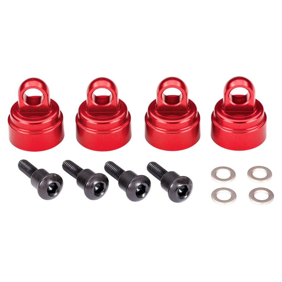 Traxxas Aluminium Shock Caps Red Anodized 3767X