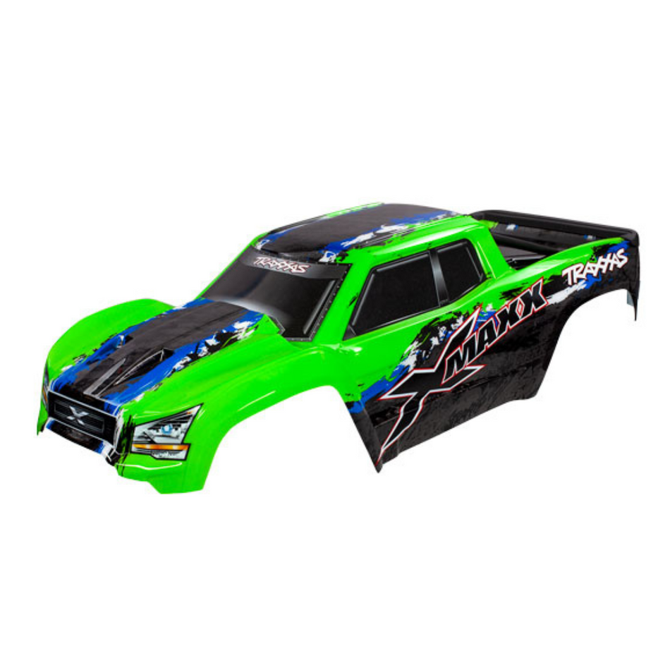 Traxxas 1/5 X-Maxx Green Painted Body Shell w/ Front & Rear Roll Cage Mounts  7811G