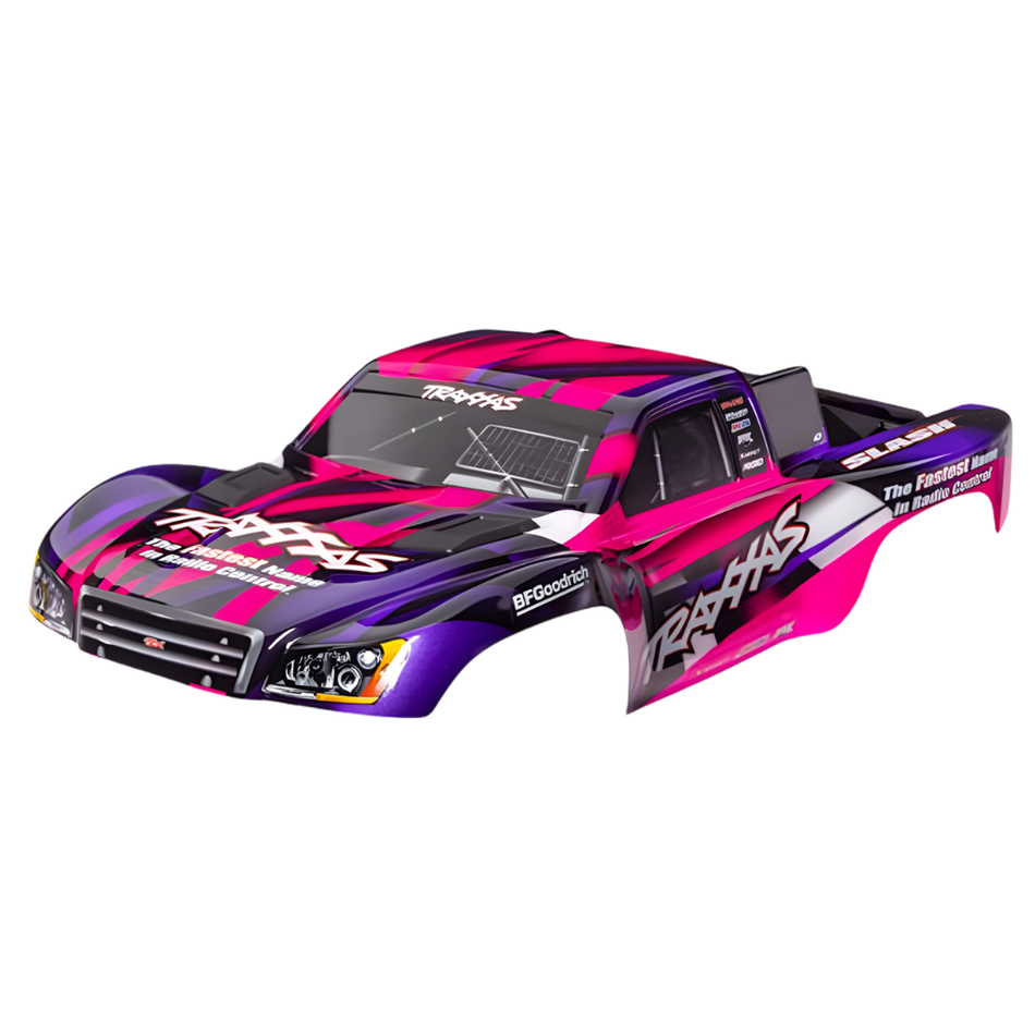 Traxxas Body Slash 2WD Clipless Pink Purple Painted Pre-Trimmed 5851-PINK