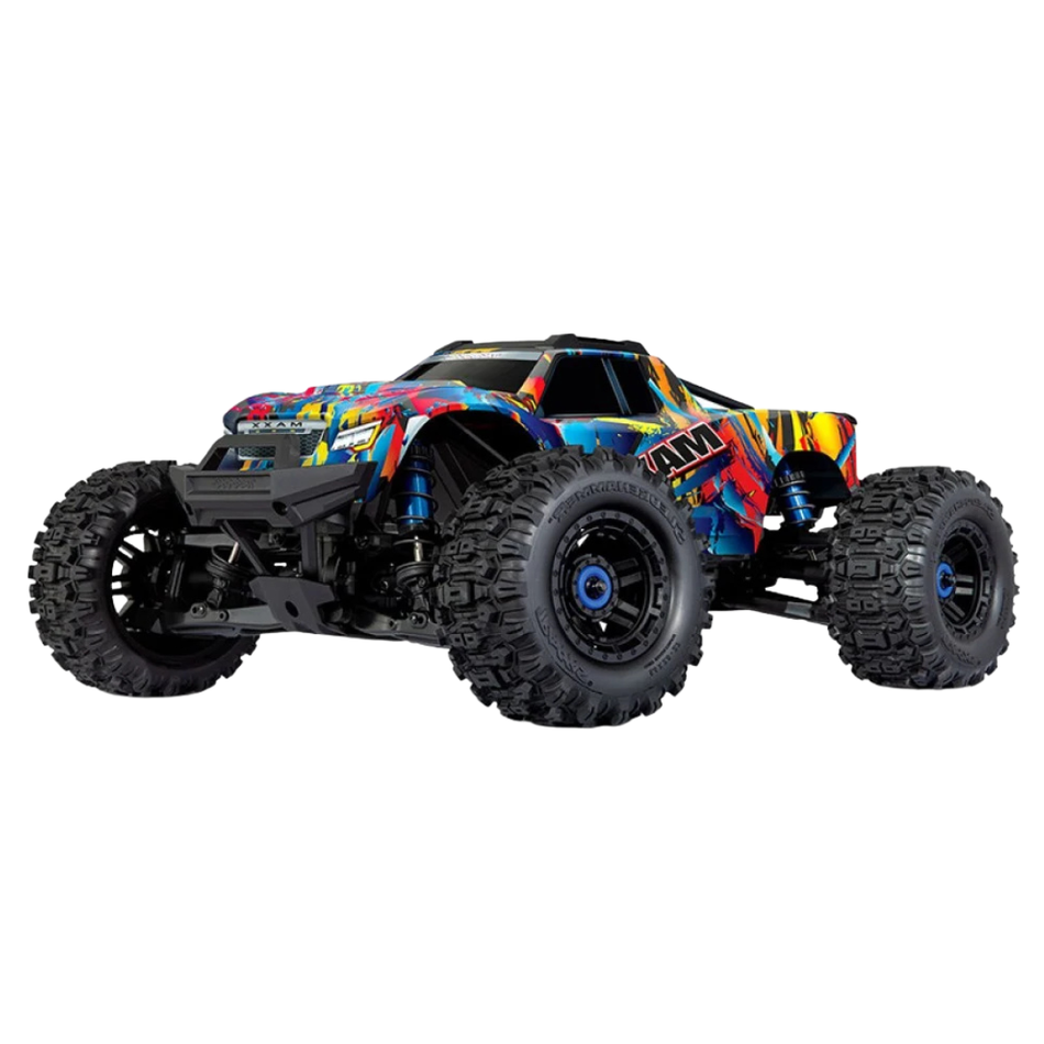 Traxxas Wide Maxx V2 4S 1/10 Brushless RTR RC Monster Truck (Rock N Roll) 89086-4
