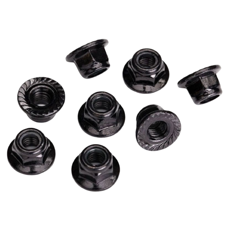 Traxxas Maxx UDR 5mm Steel Flanged Nylon Locking Nuts Black 8447
