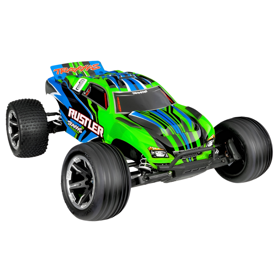 Traxxas Rustler HD 1/10 2WD Electric Stadium Truck RTR RC Car (Green) 37254-8