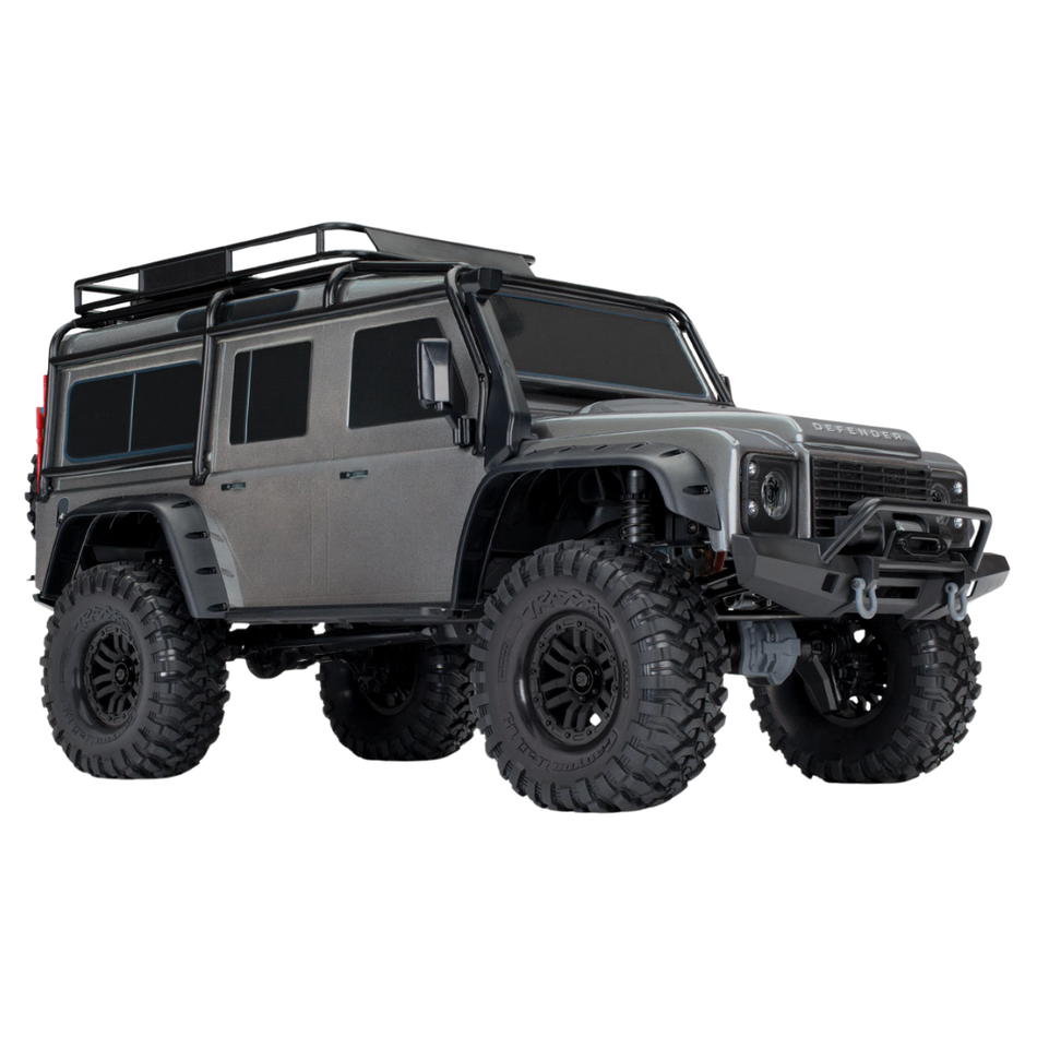 Traxxas TRX-4 Land Rover Defender RTR RC Rock Crawler 1/10 Clipless Silver 82256-4
