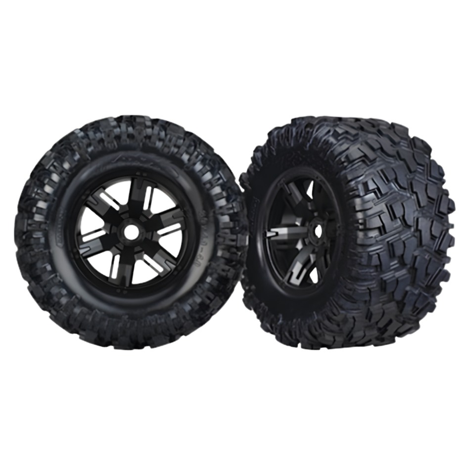 Traxxas Tyres Wheels Assembled Glued Left Right 2PCS 7772X