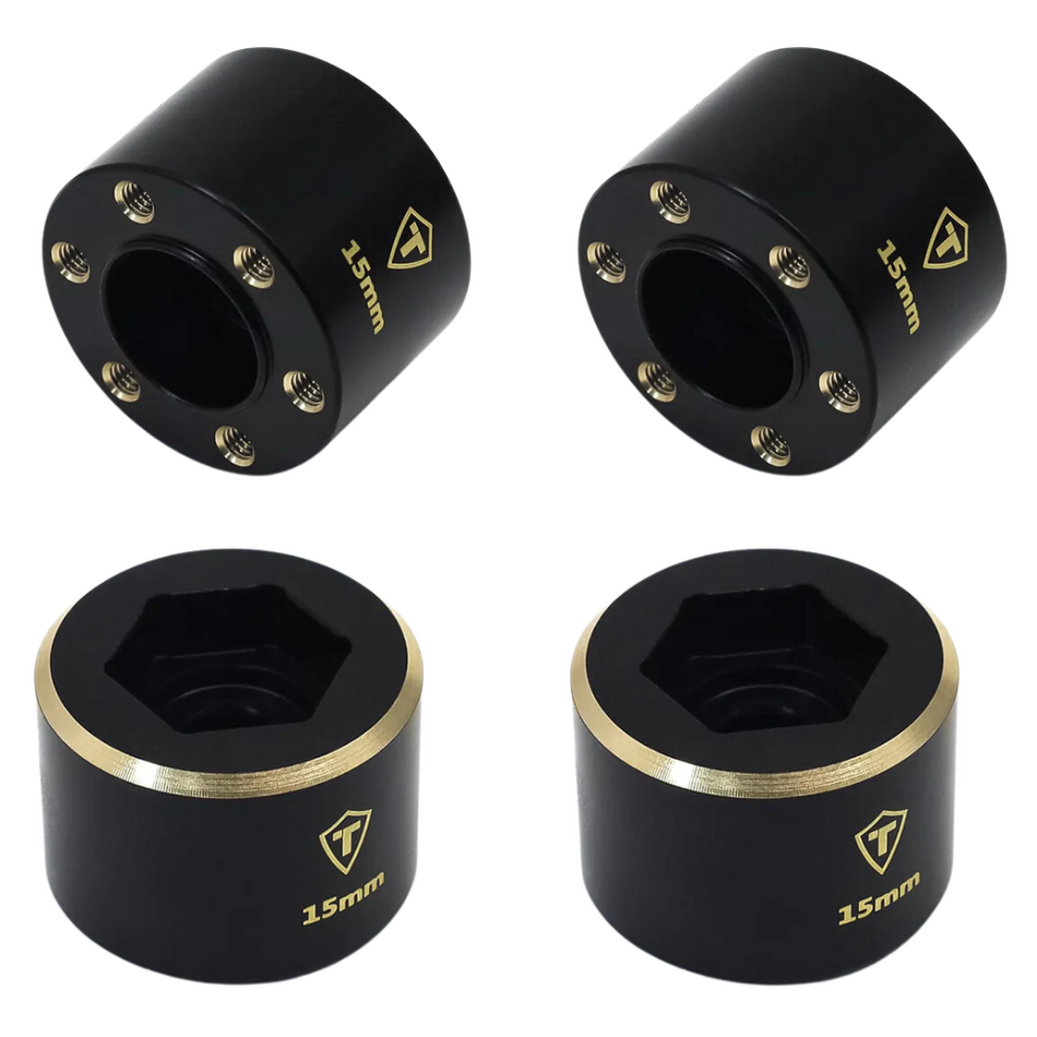 Treal 1.9 Wheel Hubs Brass Weights 15mm Widen Adapters 1/10 RC Crawlers