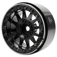 Treal 1.9 Beadlock Wheels (4) Alloy Type D RC Rock Crawler Wheels Black