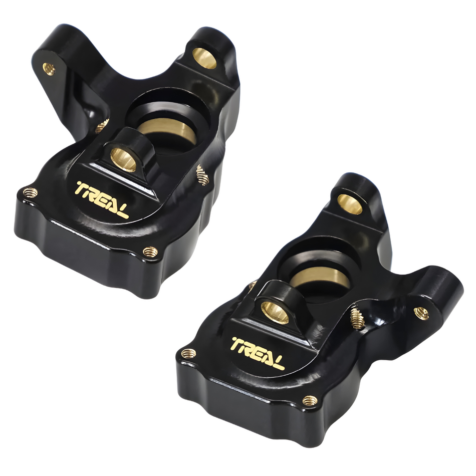 Treal Brass 11g Inner Portal Covers (2P) Front Steering Knuckles For Axial SCX24