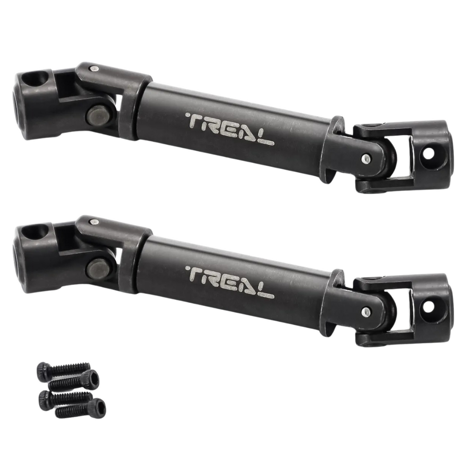 Treal Hard Steel Centre Driveshaft Set Suits FMS FCX24 1/24 X003CL9WN1