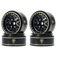 Treal Type A 1.0 12-Hole Brass Beadlock Wheels 1/24 SCX24 Black X0039345J3