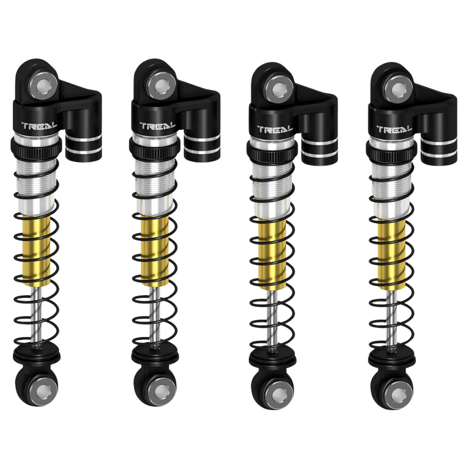 Treal FCX24 43mm Double Barrel Shocks 1/24 Power Wagon Black X004FCX243B
