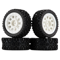 UDI 1/16 Rally Tyres White Spoke Wheels 4pcs U1601-005-A