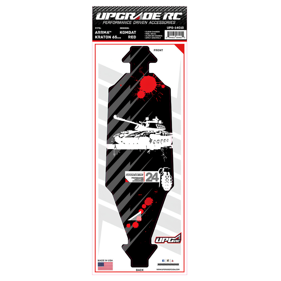 UpGrade RC Chassis Protector Arrma Kraton 6S EXB Kombat Red UPG-14010