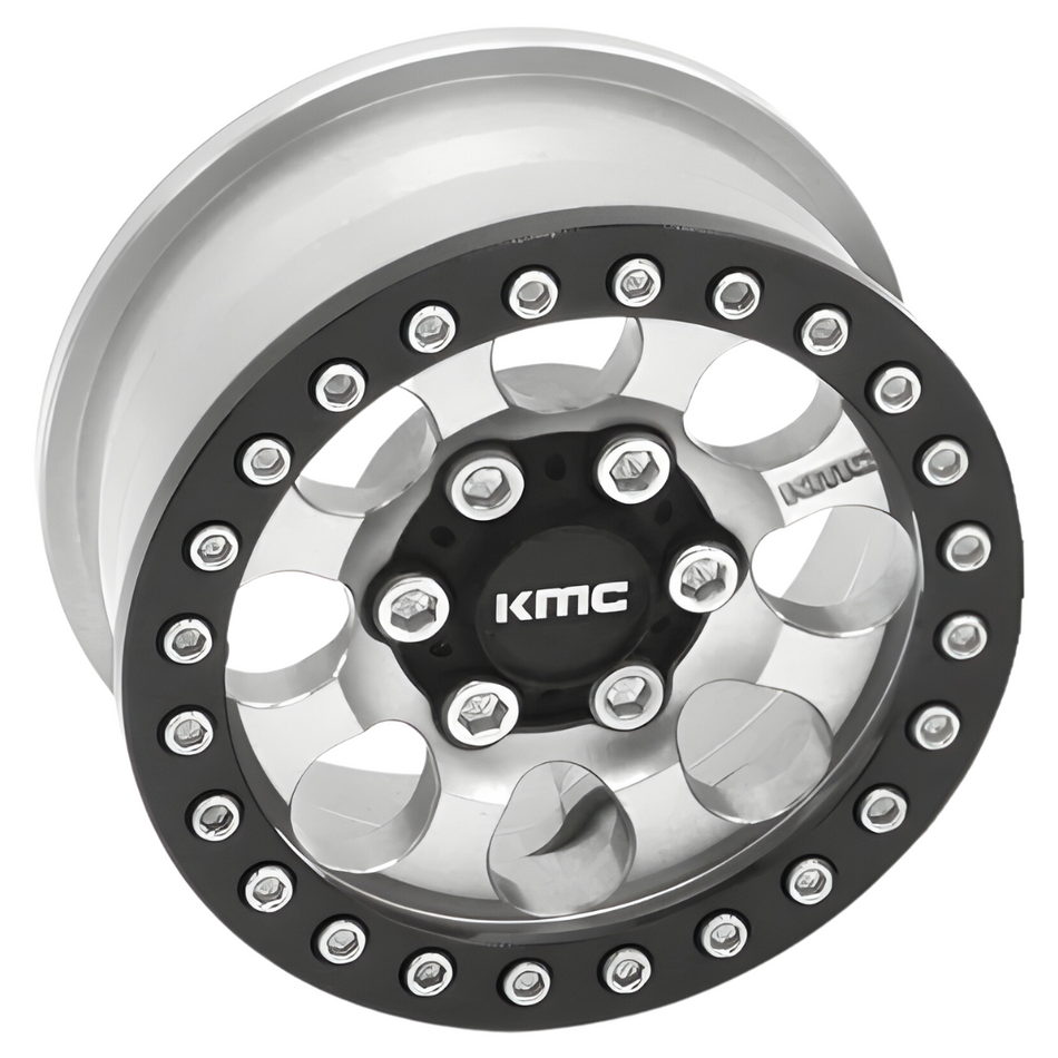 Vanquish 1.9" KMC KM237 Riot Beadlock Crawler Wheels (Clear) VPS08131