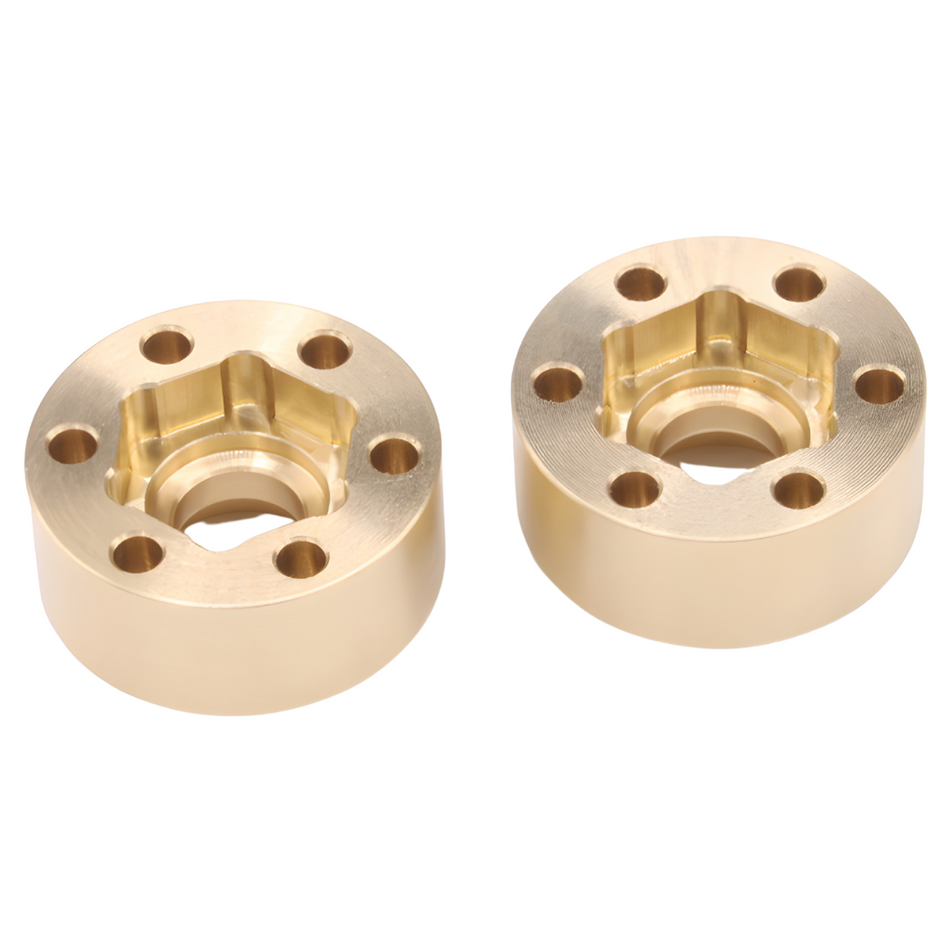 Vanquish Brass SLW 350 Hex Hub Set 12mm For Beadlock Wheels CNC (2) VPS01302