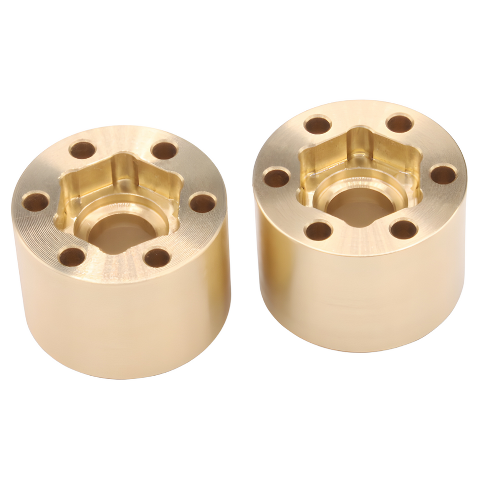 Vanquish Brass SLW 600 Hex Hub Set 12mm For Beadlock Wheels CNC (2) VPS01304