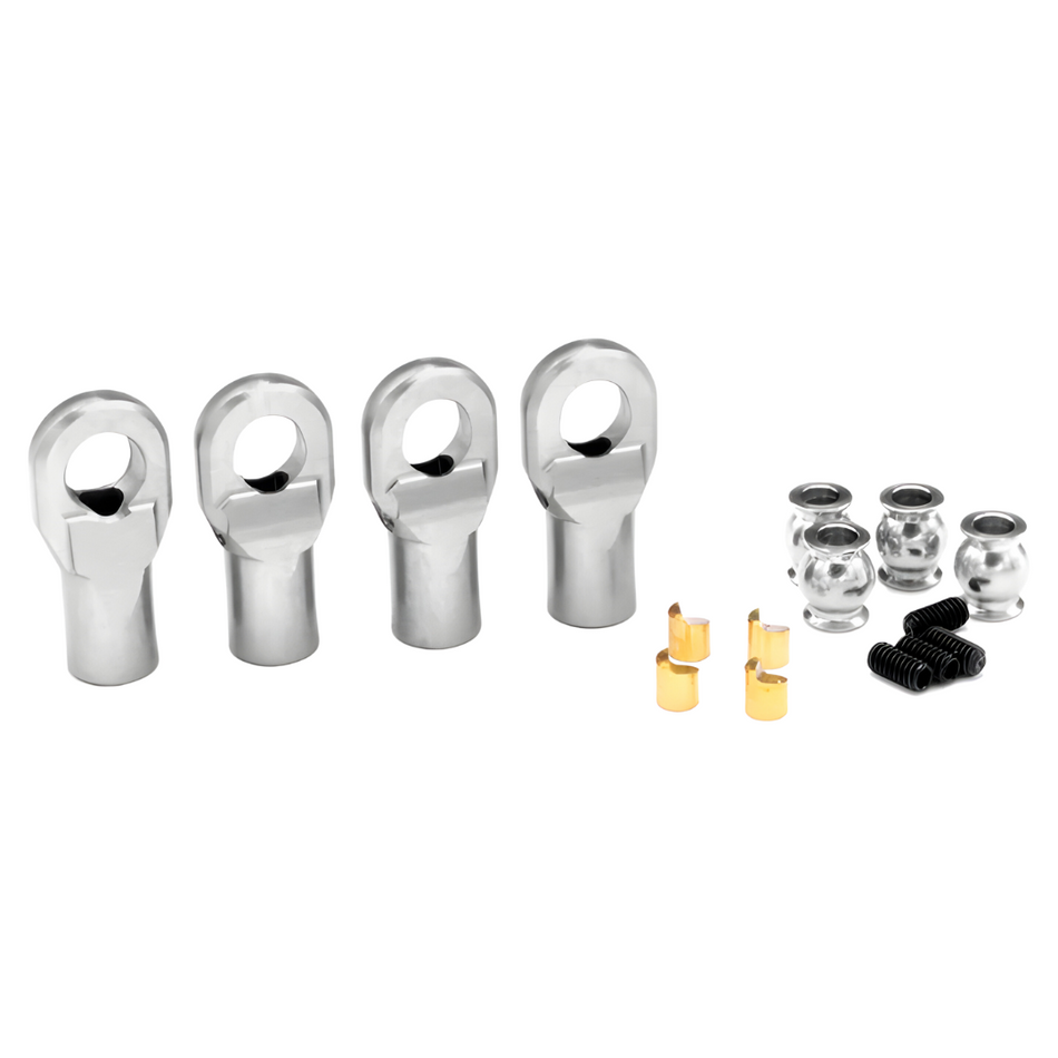 Vanquish Machined Rod Ends Clear Straight M4 VPS08501