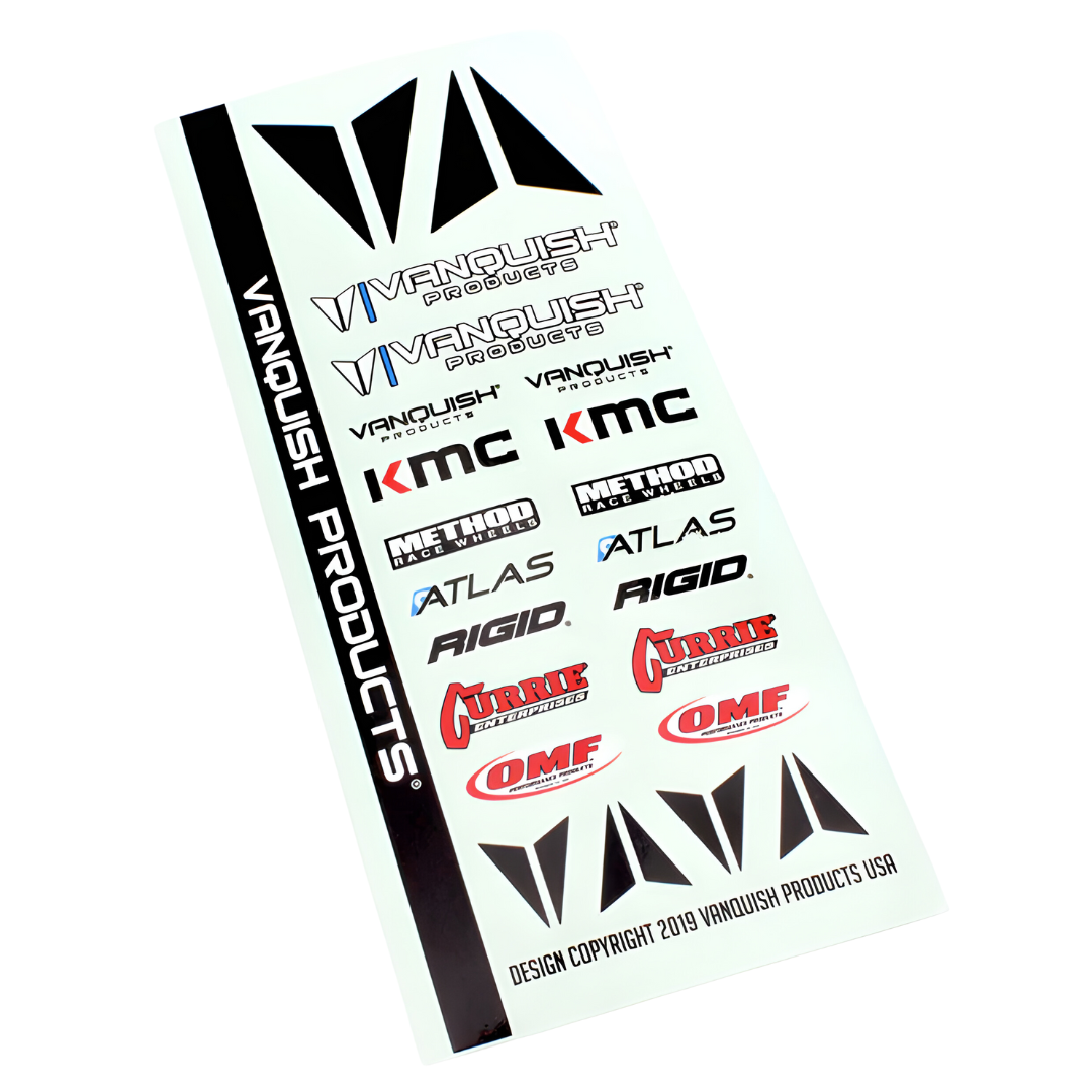 Sticker Knc Vanquish Products Sticker Sheet Decals KMC, Method, Currie, OMF VPS071 ...