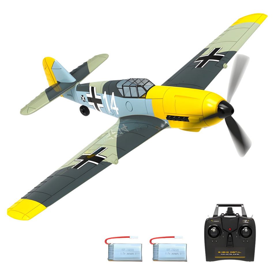 Volantex BF109E 400mm RTF RC Plane Gyro 2 Batteries FX-76111R-2B