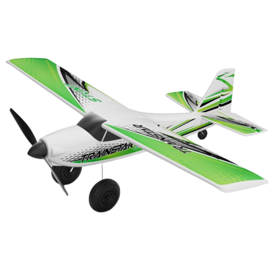 Volantex Trainstar BLS 500mm RTF Gyro RC Plane Green 2 Battery FX-76804GR-2B