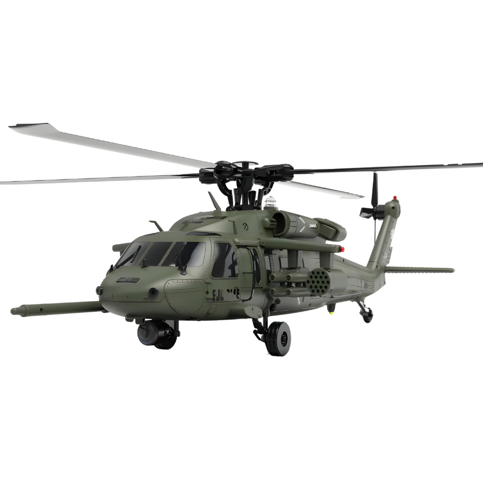 YX RC UH60 Black Hawk Military 420mm Gyro Stabilized RTF RC Helicopter F09V