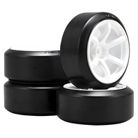 YOKOMO DRC Pre-Assembled Drift Competition Tyres +6 Offset White (4pcs) ZR-DRCW6A