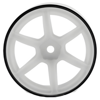 Yokomo RP High Traction 1/10 RC Drift Wheels 6mm Offset White 6313W6A