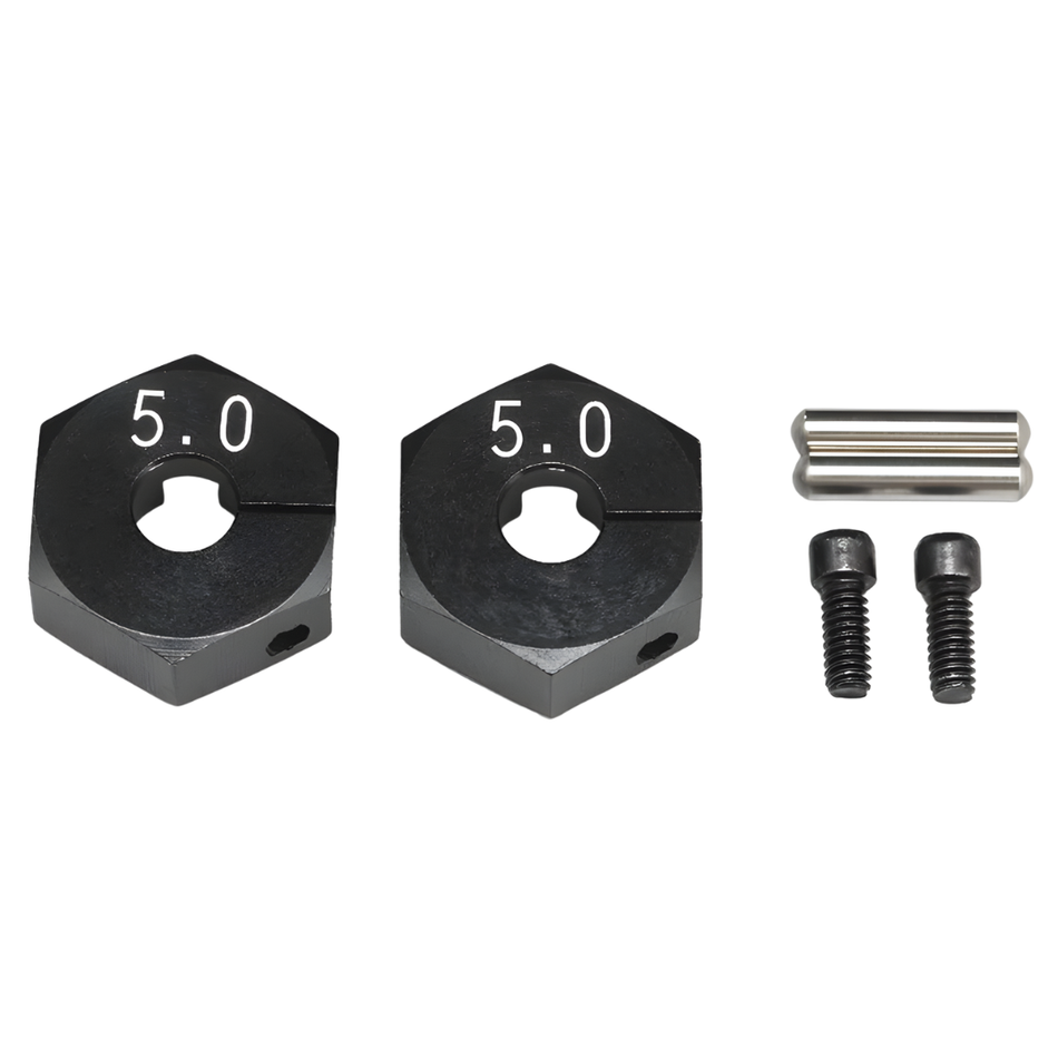 Yokomo Y2-011CB5A Aluminum Clamp Wheel Hex Hub 5.0mm Black Y2-011CB5A