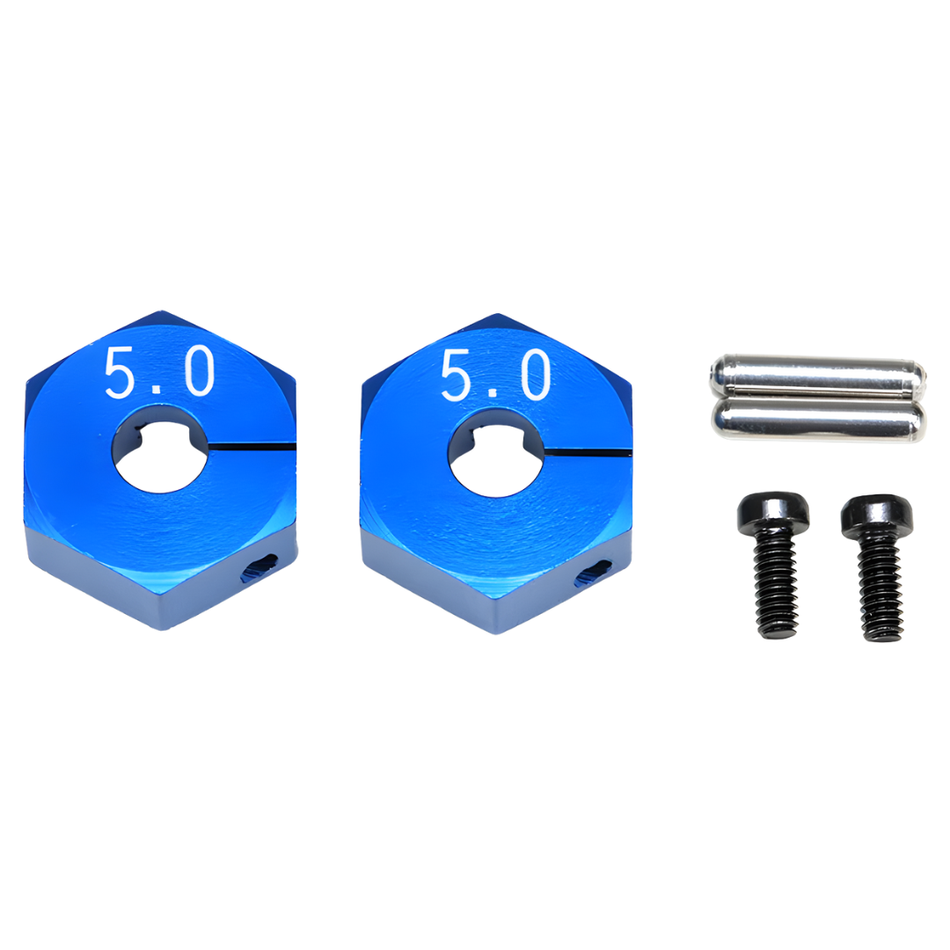 Yokomo Y2-011CBL5 Aluminum Clamp Wheel Hex Hub 5.0mm Blue Y2-011CBL5