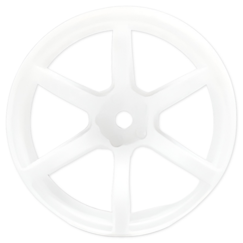 Yokomo RP 6 Spoke Drift Wheels Offset +6 White 2Pcs RP-6213W6A