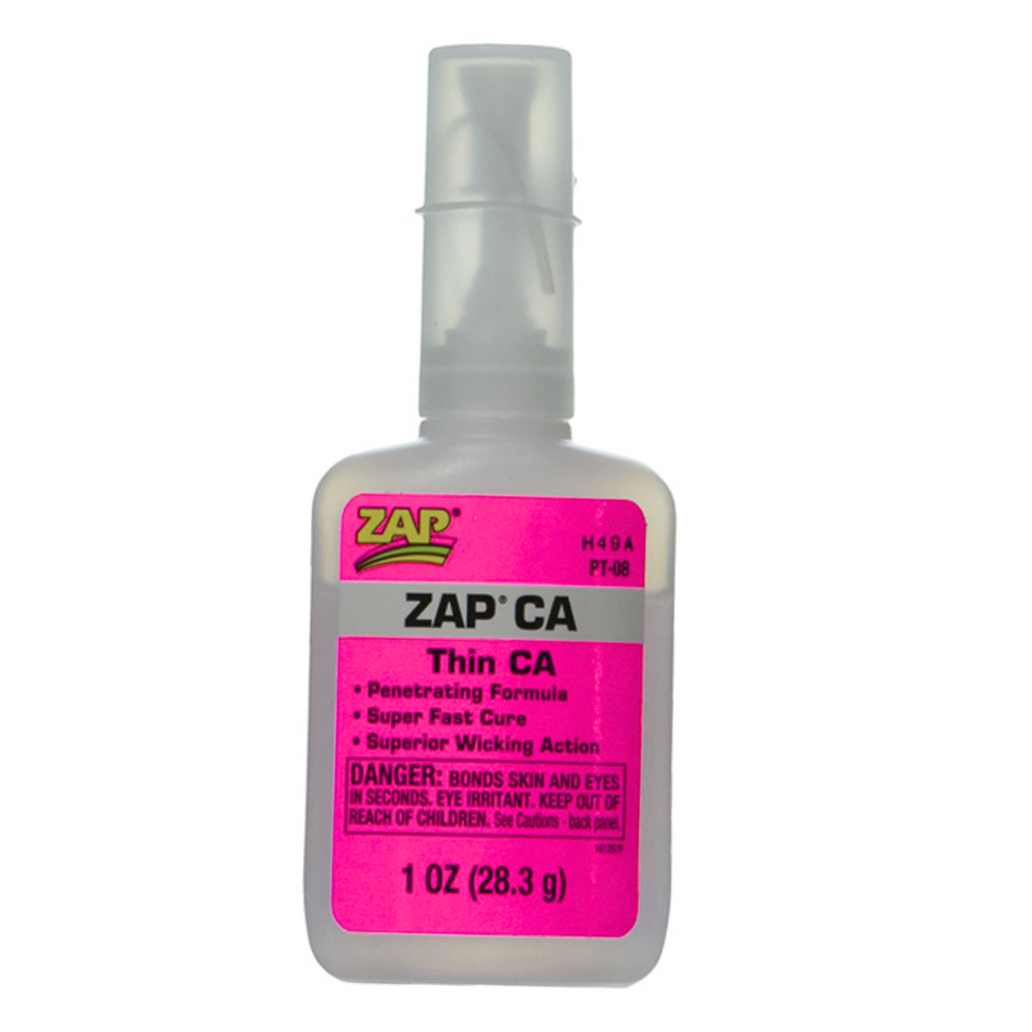 ZAP PT-09 1/2oz. 14.1g Pink Thin CA Glue Ethyl Cyanoacrylate H49A