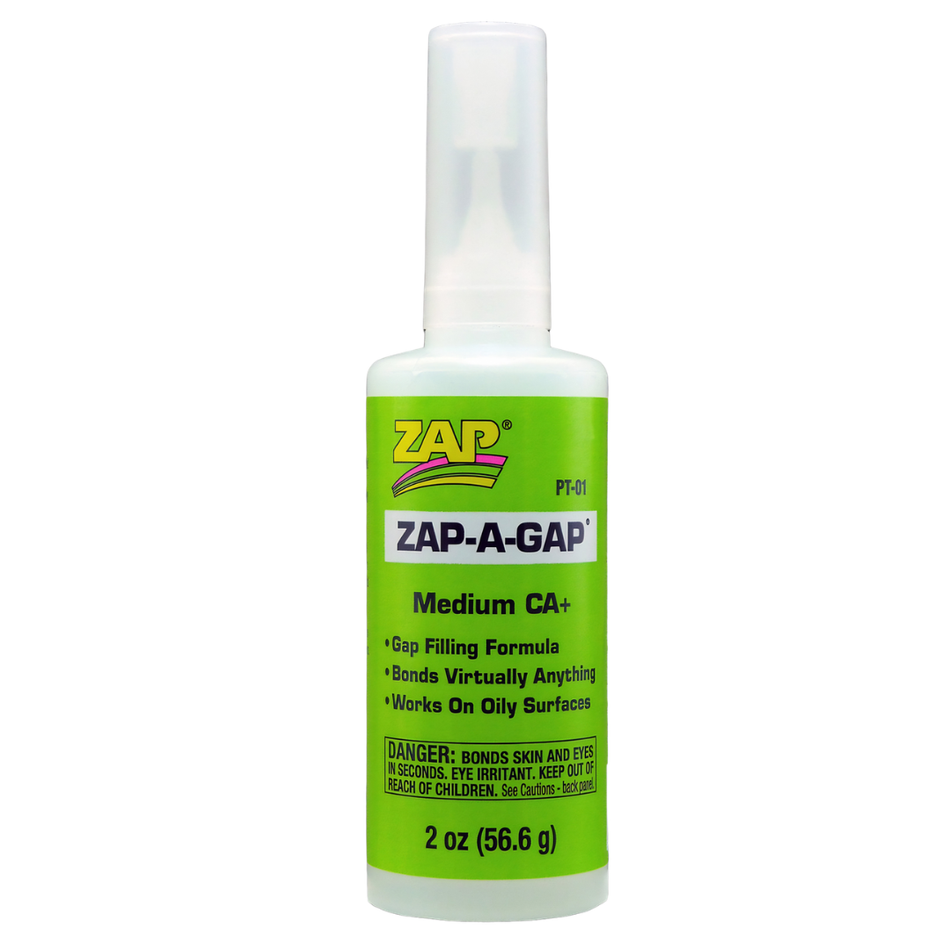 ZAP PT01 Zap A Gap CA Plus Adhesive 2oz Green Bottle PT-01