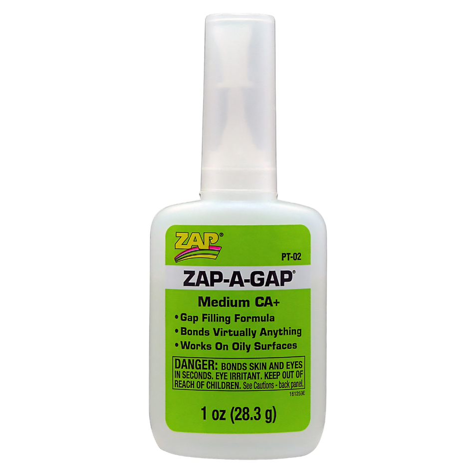 ZAP PT02 Zap A Gap CA Plus Adhesive 1oz Green Bottle PT-02