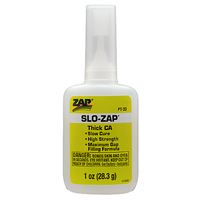 ZAP PT20 Slo Zap CA Adhesive 1oz Yellow Slow Cure Glue Bottle PT-20