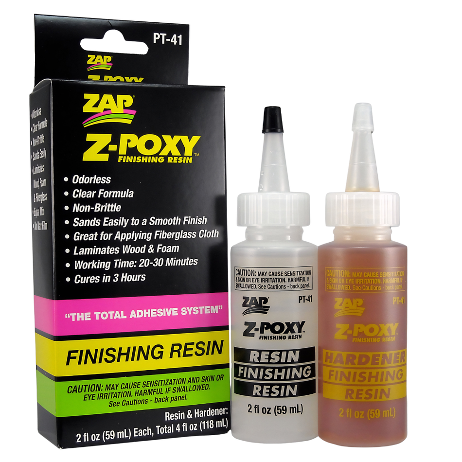ZAP PT41 Z Poxy Finishing Resin 4oz Epoxy Coating Smooth Finish PT-41