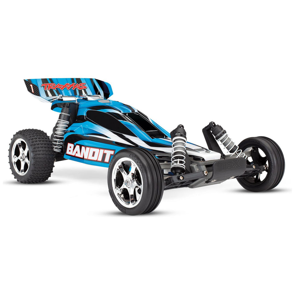 Traxxas Bandit 1/10 Off Road Buggy w/ TQ2.4Ghz radio ID Battery & 4A DC Charger Blue 24054-1