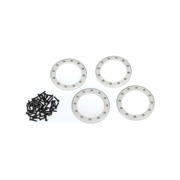 Traxxas Beadlock Rings, Satin (2.2") (Aluminum)(4)/ 2x10 CS (48) 8168