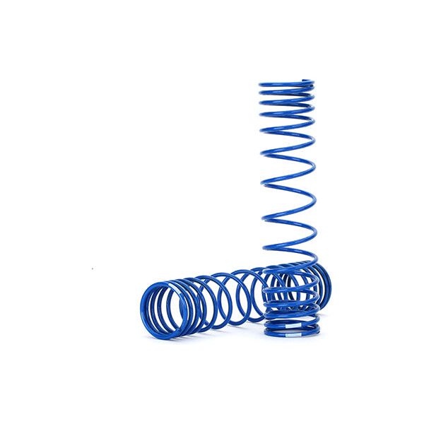 Traxxas Spring, shock, rear, 139mm (blue) (GTR) (progressive, 1.042 rate) (2)