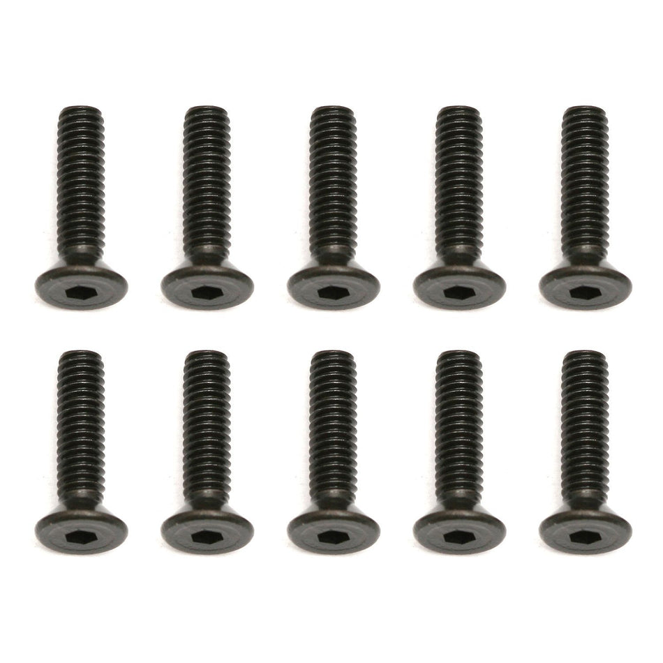 Team Associated Screws, M2.5x10 mm FHCS 10pc 31350