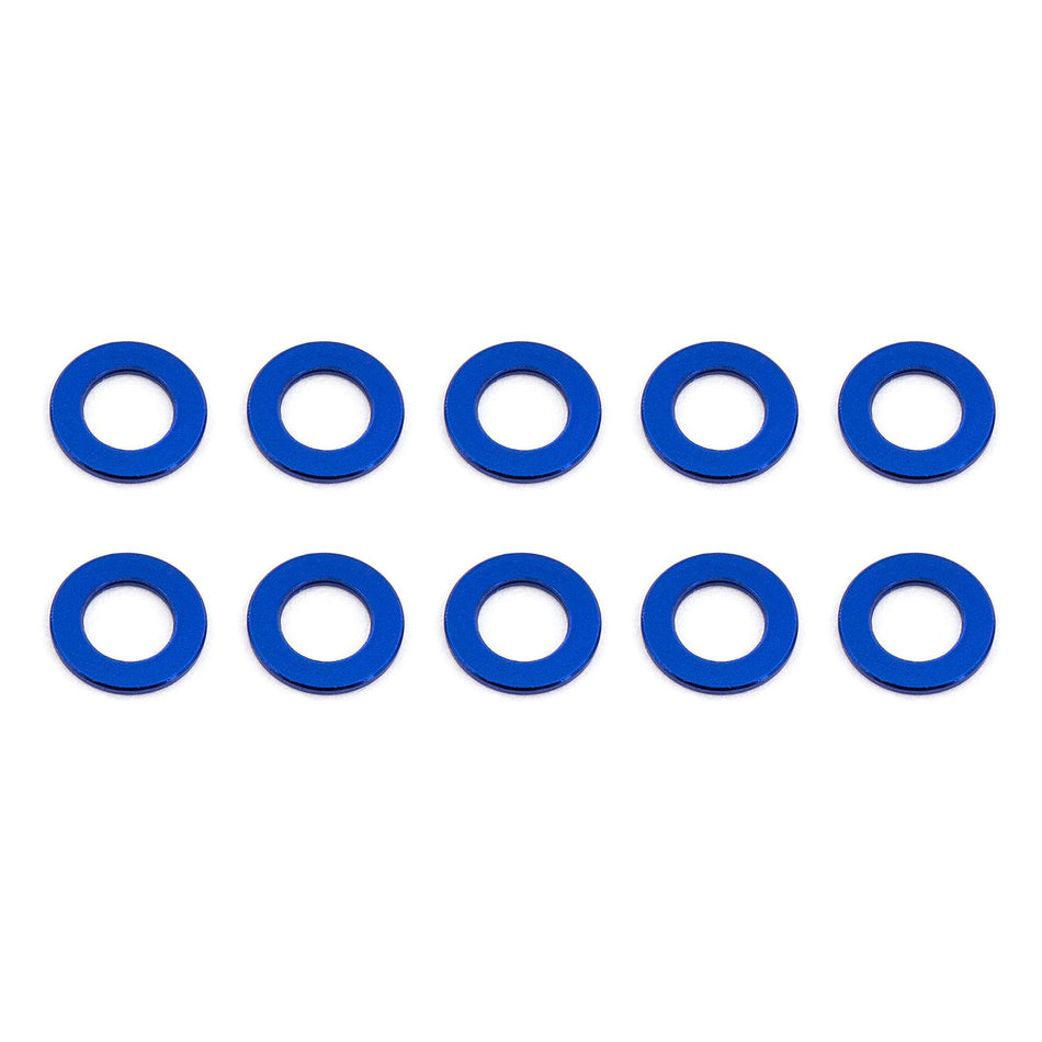 Ballstud Washers, 5.5x3.0x0.5 mm, blue aluminum