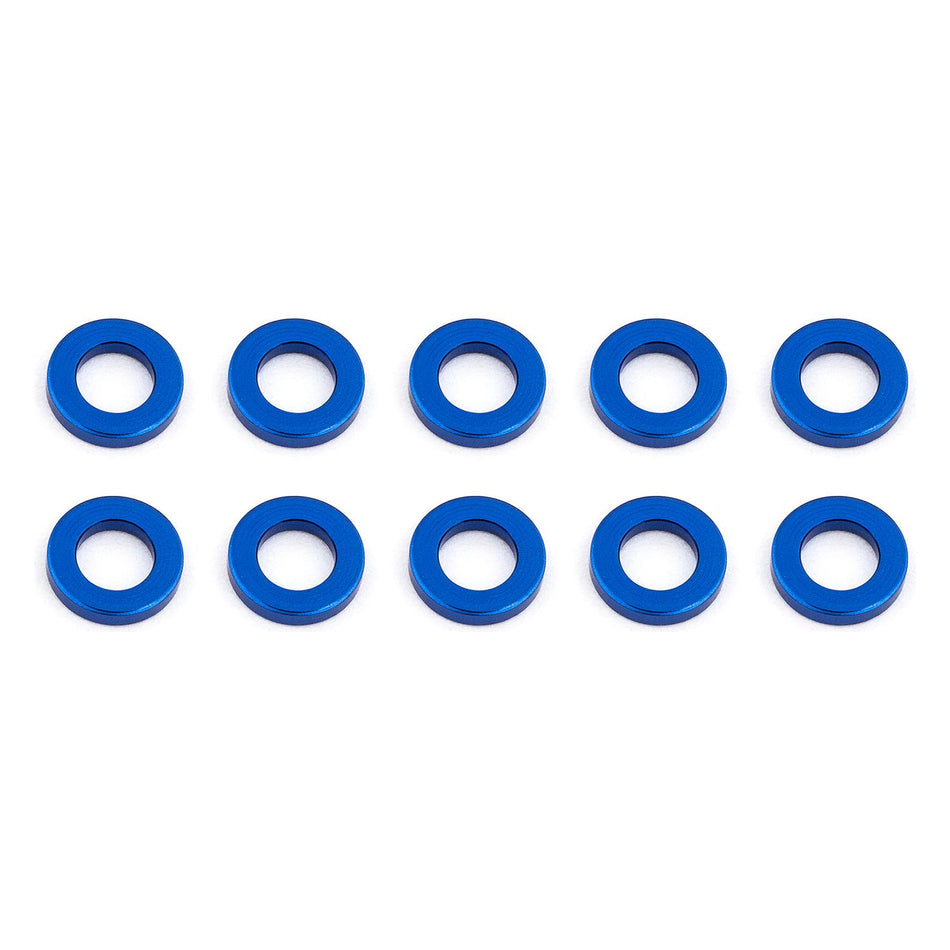 Ballstud Washers, 5.5x3.0x1.0 mm, blue aluminum