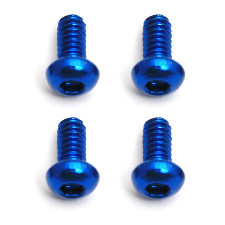 FT Screws, Blue Aluminum M2x4 mm BHCS