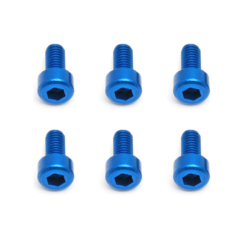 FT Screws, Blue Aluminum M3x6 mm SHCS