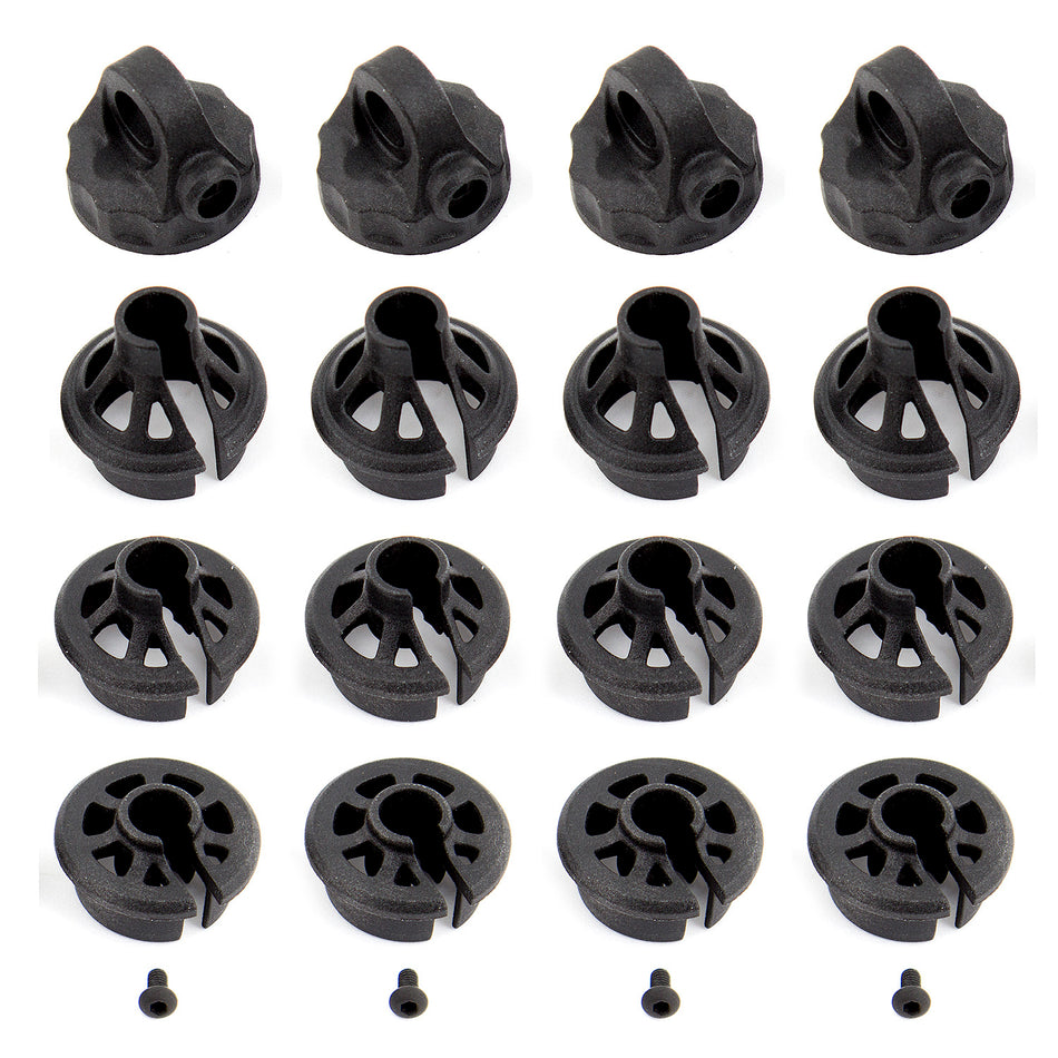 Team Associated RC10B6.1 Shock Caps and Spring Cups 91814