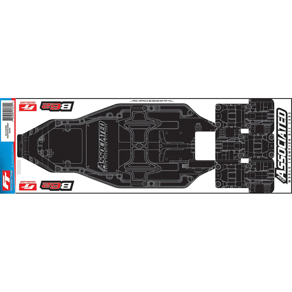 Team Associated RC10B6.2 FT Chassis Protective Sheet, printed 91870