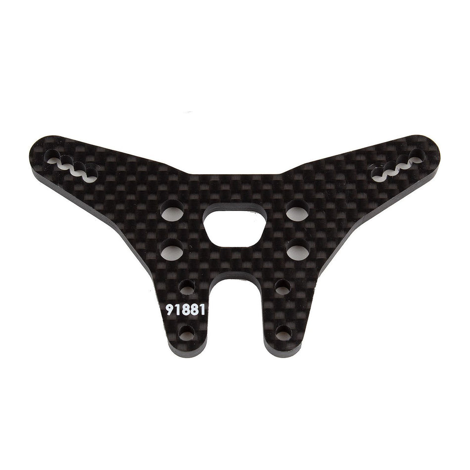 Team Associated RC10B6.3 Rear Shock Tower, Carbon Fiber Gull-Wing, Wide 91881