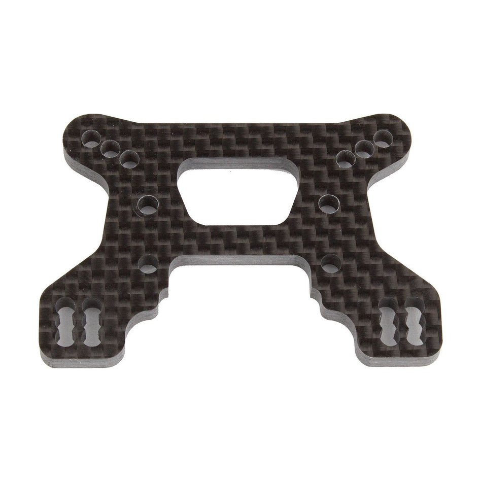 Team Associated RC10B74.1 Front Shock Tower, 23mm, Carbon Fiber 92265