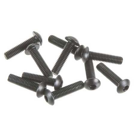 Axial AXIC0116 Hex Socket Button Head Screw M3x12mm Black (10) AXA116