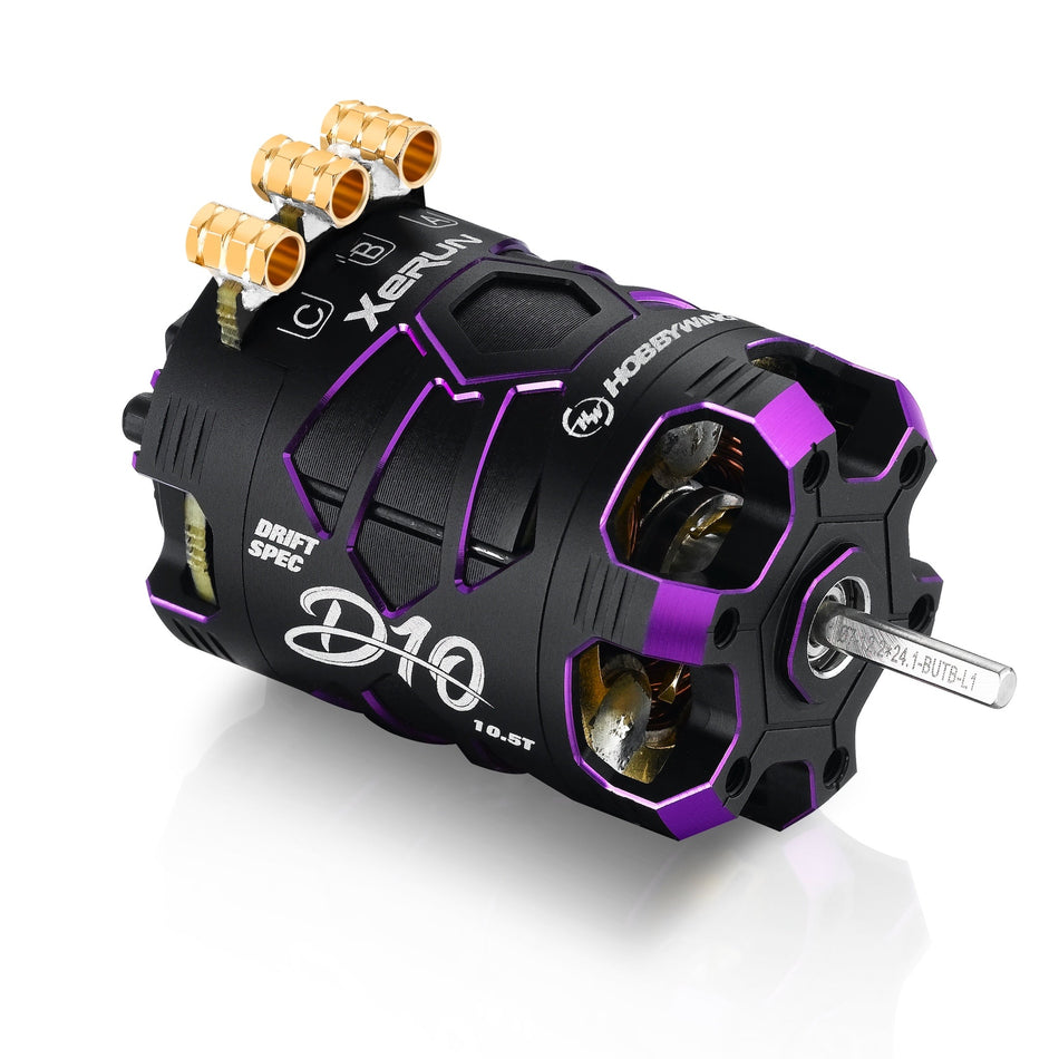 Hobbywing XeRun D10-13.5T Purple Drift Spec RC Brushless Motor 30401139