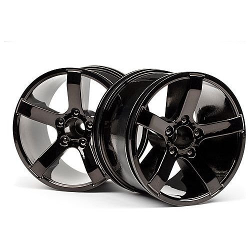 HPI 101309 Bullet Mt Wheels Black Chrome (Pr)